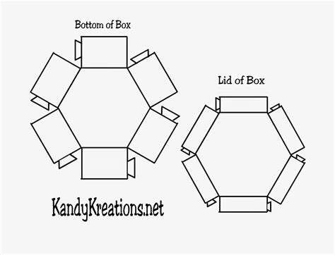 httpwwwkandykreationsnetprintable hexagon gift boxeshtml