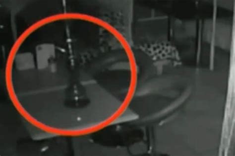 ghost caught on camera cctv shows poltergeist trashing