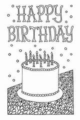 Coloring Birthday Happy Adult sketch template