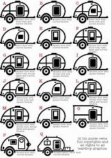 Teardrop Trailer Caravan Campers Caravane Coasters sketch template