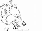 Wolf Snarling Lineart Drawing Growling Deviantart Getdrawings Link sketch template