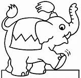 Elefante Circo Pinto sketch template