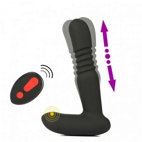 thrusting p spot milker with heat and perineum massager
