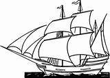 Coloring Pages Mayflower Printable Kids sketch template