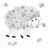 Sheep Stress Stok sketch template
