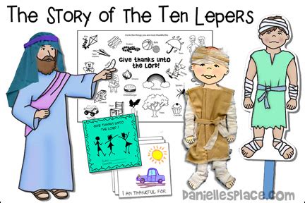 story   ten lepers bible lesson printable craft patterns