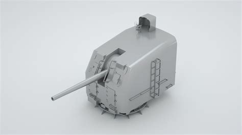 mm single naval gun mk  model rigged cgtrader