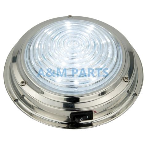 stainless steel led dome light boat marine rv cabin ceiling lamp