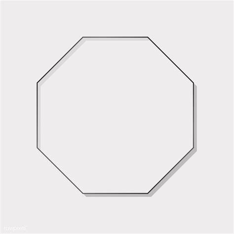 premium vector  octagon black frame   blank background