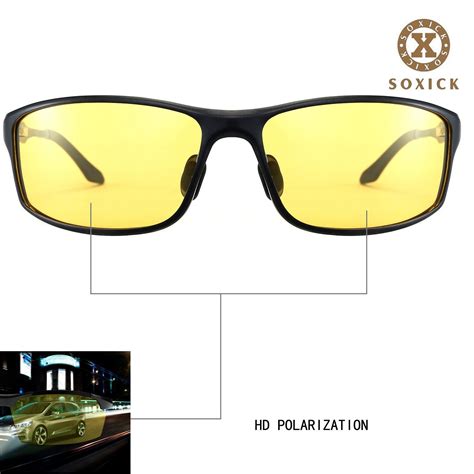 soxick hd polarized night driving vision glasses anti glare with