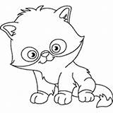 Meow Persian Coloring Outlined Kitten Surfnetkids Pages Fotosearch Clip Graphics sketch template