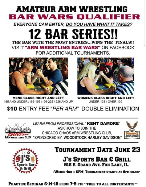 amateur arm wrestling sat june 23 j s sports bar and grill
