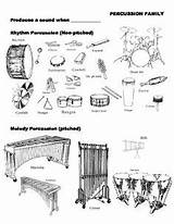 Instrument Coloring Family Instruments Orchestra Music Families Pages Worksheet Musical Pdf Elementary Instrumentos Printable Percussion Other Membranophones Worksheets Música Woodwind sketch template