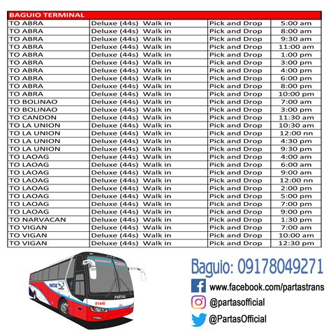 partas bus baguio  bolinao partas  booking partas bus terminal schedule fare
