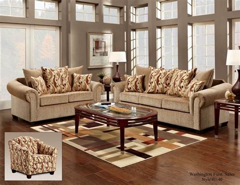 beige fabric classic sofa and loveseat set w optional items