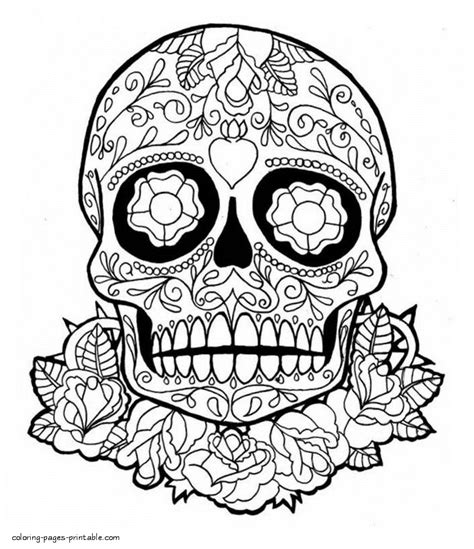 skull coloring pages  adults   coloring pages printablecom