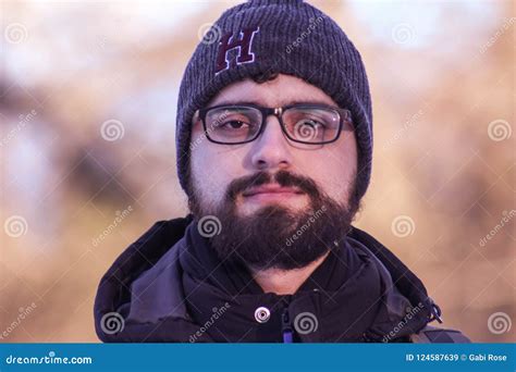 man   snow  winter clothes stock image image  holiday food