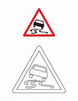 Coloring Road Sign Traffic Signs Pages Slippery Para Safety Vial Colorear Printable Colouring Library Info Clipart Transito Desde Guardado Template sketch template