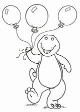 Barney Balloons Cll Getcolorings sketch template