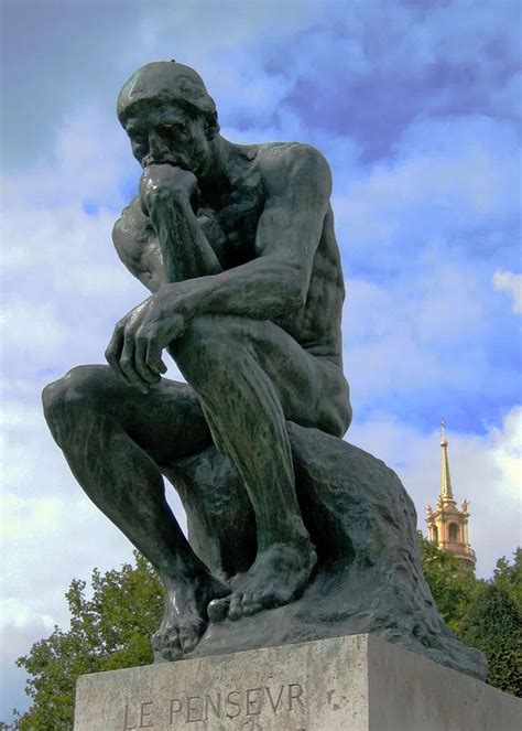famous sculptures      thinker statue