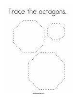 Coloring Octagon Trace Octagons sketch template