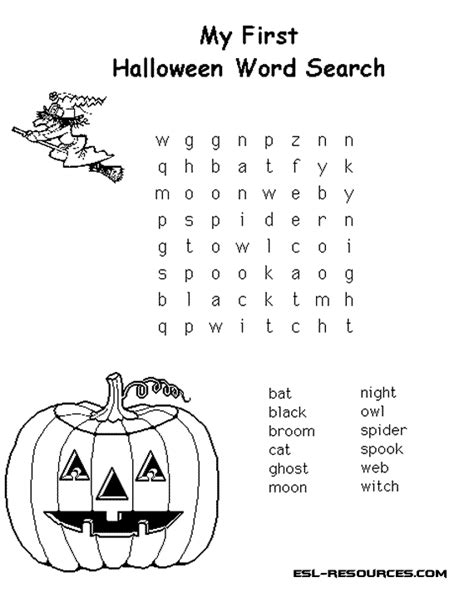 halloween wordsearch