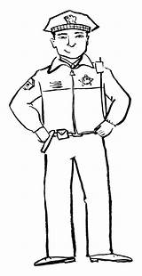 Police Coloring Pages Officer Uniform Policeman Printable Kids Clipart Color Coloring4free Print Getcolorings Getdrawings Library Sketch sketch template