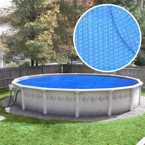 crystal blue heavy duty  year  ft  blue solar cover pool blanket   box cb