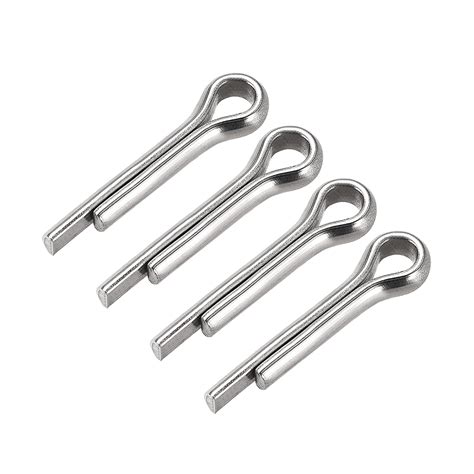 split cotter pin mm  mm  stainless steel  prongs silver tone