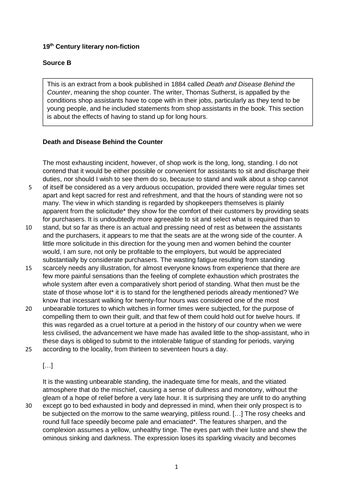 aqa gcse english paper  practice paper section  teaching resources