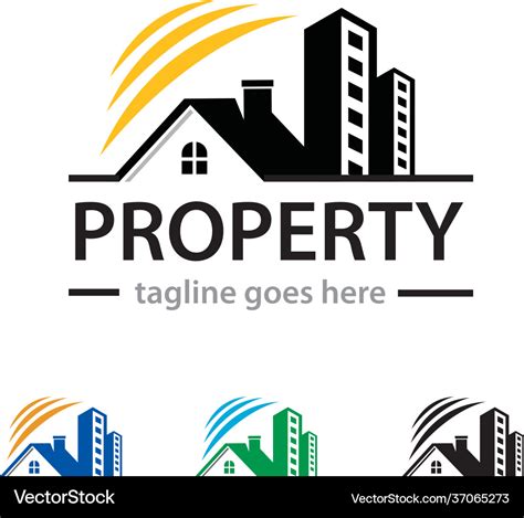 property logo template design royalty  vector image