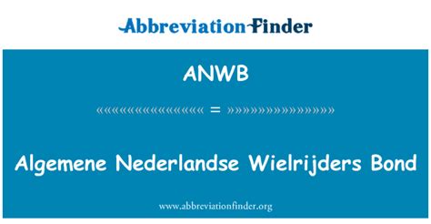 anwb definicion enlace de algemene nederlandse wielrijders algemene nederlandse wielrijders bond