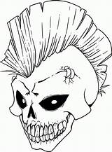 Coloring Pages Pirate Skull Skulls Library Clipart Scary sketch template