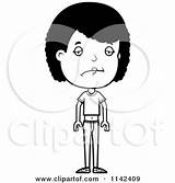 Girl Adolescent Teenage Depressed Cartoon Coloring Clipart Thoman Cory Outlined Vector Regarding Notes sketch template