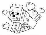 Minecraft Cat Coloring Pages Drawing Printable Getdrawings sketch template
