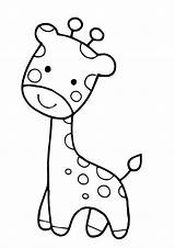 Giraffe Cartoon Drawing Coloring Pages Kids Getdrawings sketch template