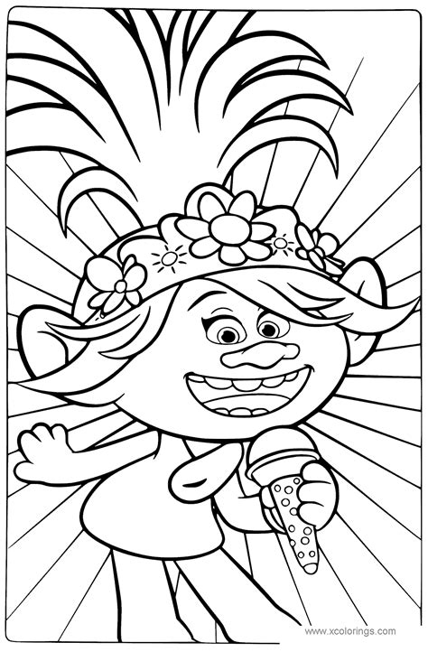 poppy  trolls world  coloring pages poppy coloring page