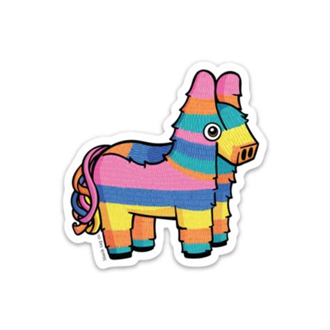 burro pinata  blank tag  latinx stickers popsugar latina