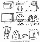 Electrical Vector Appliance Set Shutterstock Stock Pic Royalty Preview sketch template