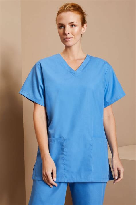 unisex lightweight scrub top hospital blue simon jersey