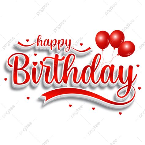 happy birthday typography  maroon lettering  red balloons heart happy birthday happy