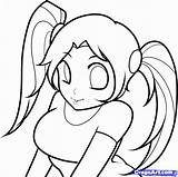 Anime Girl Drawing Face Easy Girls Coloring Cartoon Draw Pages Sketch Cute Body Faces Clipartmag Ages Getdrawings Dragoart Library Clipart sketch template