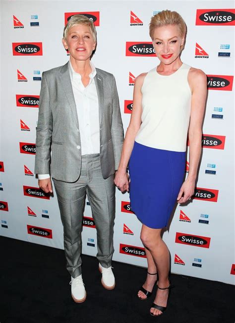 Ellen Degeneres And Portia De Rossi Suit And Dress Up
