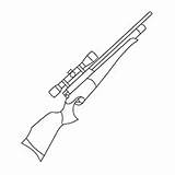 Rifle Nerf sketch template