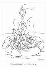 Campfire Kidadl sketch template