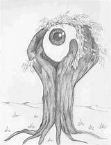 Surrealism Drawing Drawings Pencil Tree Surreal Hand Sketch Sketches Painting Modern Eye Paintingvalley Ball Choose Board Pages sketch template