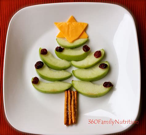 healthy christmas tree snack  family nutrition