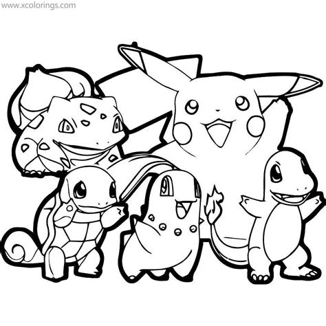 mega pokemon coloring pages pikachu  friends xcoloringscom