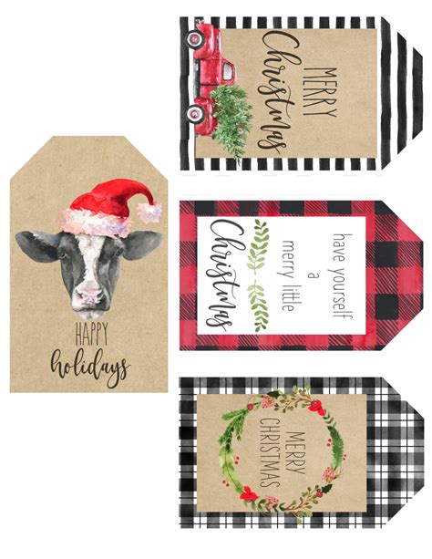 printable gift tags  christmas