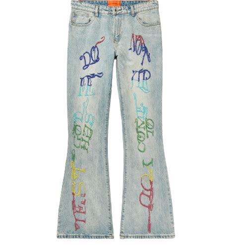 decides war testing  flared beaded denim jeans whats   star